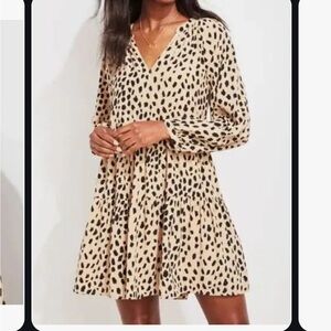 Vineyard vines LEOPARD TIERED DRESS
CAPPUCCINO/JET BLACK - Small